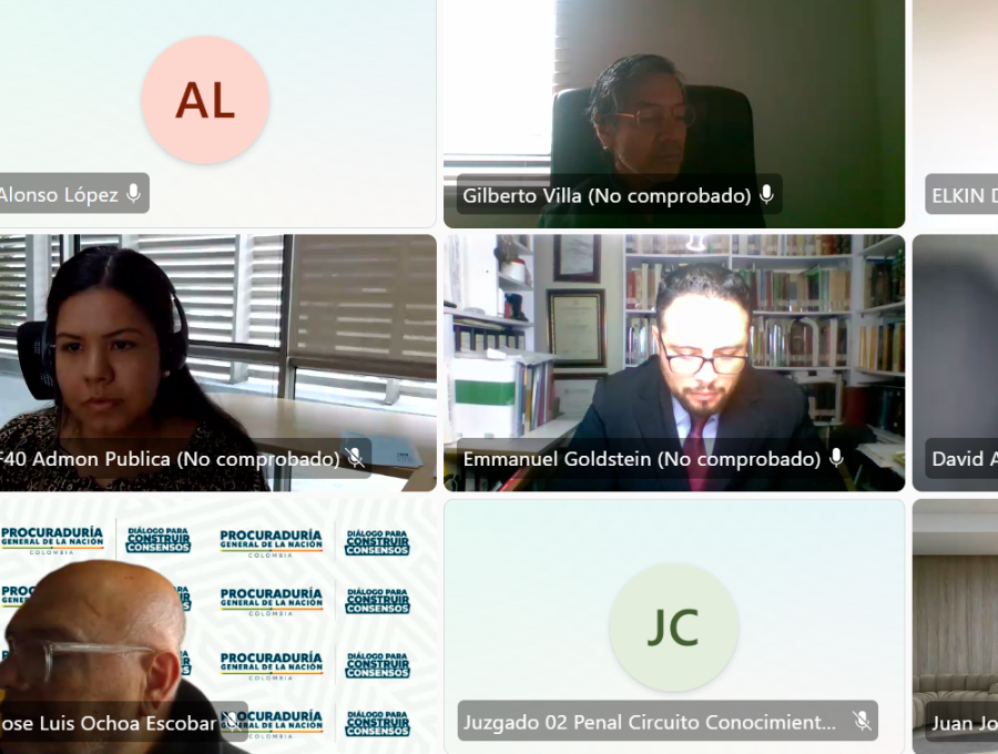 La audiencia se desarrolló de manera virtual y solo duró poco más de 20 minutos. FOTO: Captura de video