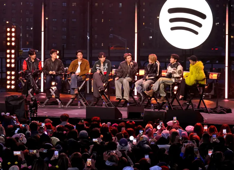 BTS agotó en dos horas las boletas de su primera preventa para los conciertos en Colombia. FOTO: Cortesía Spotify