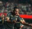 Alfredo Morelos y su celebración luego de anotarle al Sao Paulo de penalti. FOTO ATLÉTICO NACIONAL