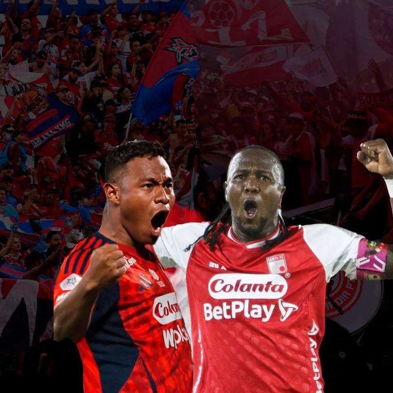 El futbolista Léider Berrío fue el goleador del Medellín en los cuadrangulares con dos celebraciones. Hugo Rodallega el de Santa Fe con cinco tantos. FOTO: ILUSTRACIÓN, EL COLOMBIANO