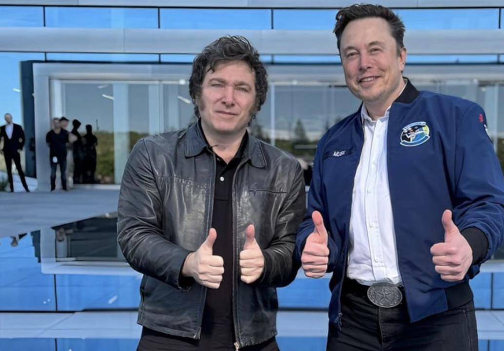 Javier Milei y Elon Musk juntos. Foto: X @ElonMusk