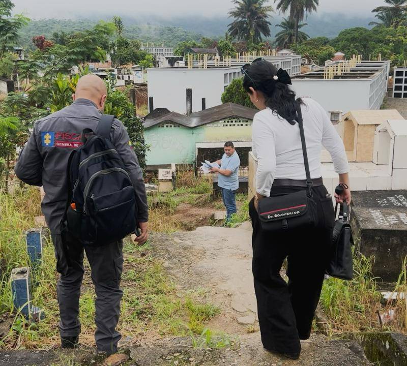 Mocoa. Marzo 29 de 2024. La Fiscalía y varias autoridades forenses exhumaron y entregaron los restos de Luis Ojeda, una de las víctimas de la masacre de Las Palmeras, quien fue presentado como 'falso positivo'. (Cortesía - Fiscalía General de la Nación)