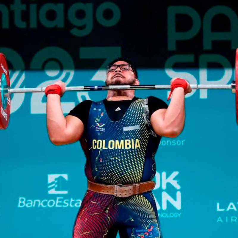 Rafael Cerro en el total obtuvo la plata con 410 kg en la división +110 kg masculina. Foto: GETTY