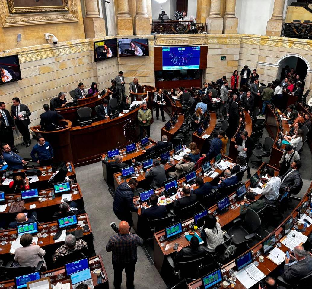 La plenaria aprobó con 49 votos a favor y 33 en contra la ponencia del Gobierno y destrabó la discusión. FOTO JAVIER GONZÁLEZ PENAGOS 