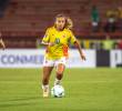 Leicy Santos continúa siendo una de las jugadoras desequilibrantes, al lado de Linda Caicedo, de la Selección Colombia Femenina. Ya suma cuatro goles en la Copa de Naciones de fútbol. FOTO JUAN ANTONIO SÁNCHEZ