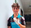 David Alonso luego de la atención médica tras el accidente en el Gran Premio de Aragón. FOTO: Tomada de X @AsparTeam