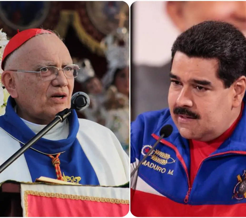 El cardenal Baltazar Porras y Nicolás Maduro. FOTOS: Cortesía X @bepocar y Colprensa El cardenal Baltazar Porras y Nicolás Maduro. FOTOS: Cortesía X @bepocar y Colprensa