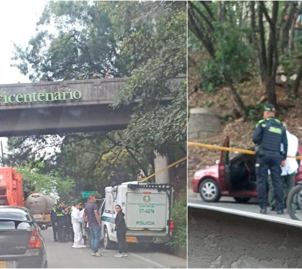 Las autoridades acordonaron la zona para inspeccionar el cuerpo sin vida. FOTOS: Cortesía Denuncias Antioquia