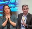 Los juristas María Alejandra Echavarría (izq.) y Gustavo Palacio (der.) coinciden en la urgencia de adaptar las leyes para proteger la creatividad humana frente al auge de las tecnologías generativas. FOTOS cortesía