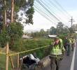 Accidente volcado en la autopista Medellín-Bogotá a la altura del municipio de Guarne. FOTO: CORTESÍA