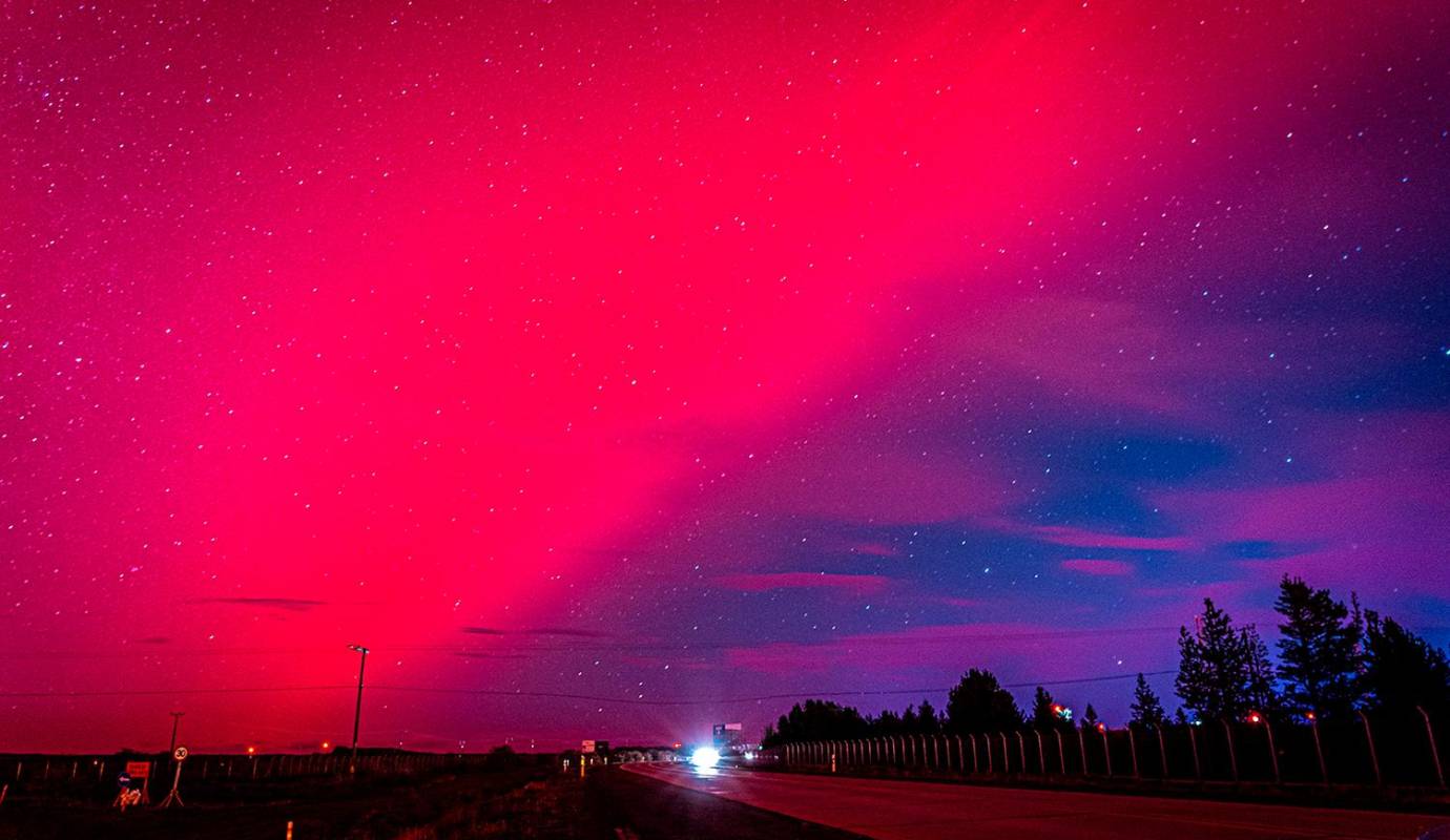 Espect Culo Celestial Tormenta Solar Provoca Auroras Boreales