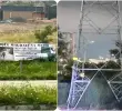 En la zona aledaña, las autoridades encontraron una pancarta alusiva a las Disidencias de las Farc. FOTO: Cortesía