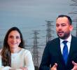 Natalia Gutiérrez, presidenta de Acolgen; y Edwin Palma, ministro de Energía. FOTO PRESIDENCIA Y EL COLOMBIANO.