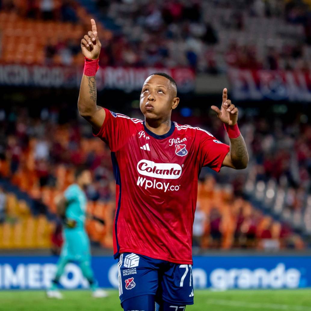 Jhon Vásquez anotó dos goles en la victoria (4-2) del Medellín sobre César Vallejo por Copa Sudamericana. <span class="mln_uppercase_mln">FOTO</span><b><span class="mln_uppercase_mln"> Juan Antonio Sánchez</span></b>