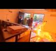 Imágenes del incendio en la sede de la Registraduría en Gamarra. FOTO CAPTURA DE VIDEO