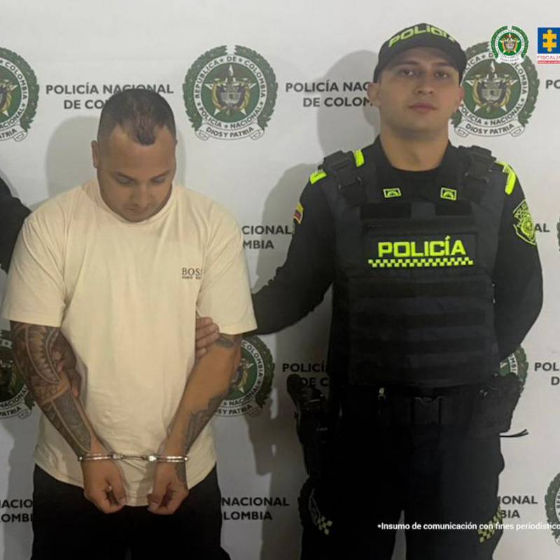 Lo capturaron en Envigado tras un año de investigación en el que lo lograron identificar como el principal responsable de la desaparición de María Camila Díaz Grajales. FOTO: Fiscalía General de la Nación
