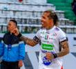 Dayro Moreno marcó en Argentina y el Once Caldas, parcialmente, gana la serue ante Huracán. FOTO JUAN ANTONIO SÁNCHEZ