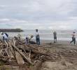 Decenas de habitantes participaron de una jornada de limpieza para embellecer las playas del municipio de Arboletes. FOTO Cortesía Corpourabá