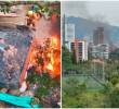 La conflagración se desató hacia la 10:00 de la mañana de este sábado en una obra en construcción. FOTOS: Cortesía Denuncias Antioquia