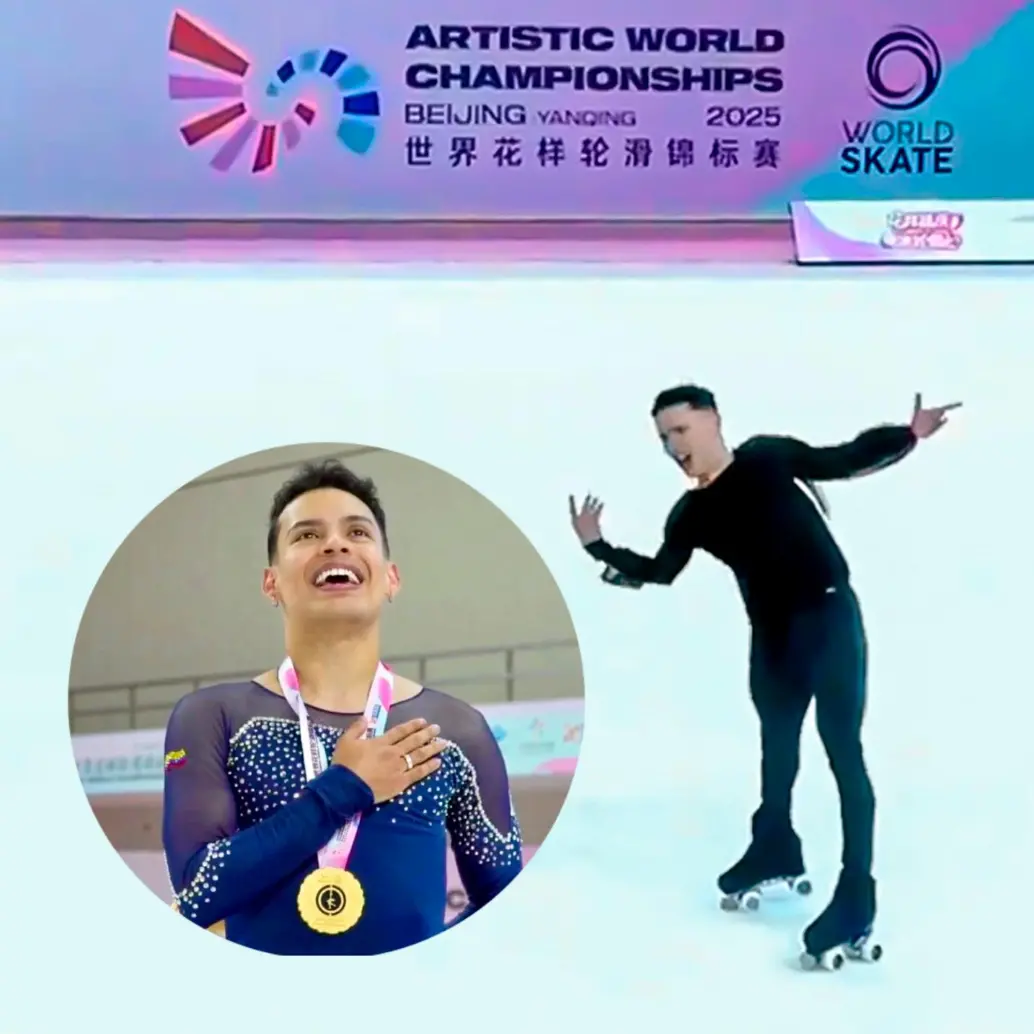 Brayan Carreño ganó medalla de oro en la modalidad solo danza sénior varones del Campeonato Mundial de Patinaje Artístico en Beijing. Foto: Captura de vídeo @ligavallecaucanadepatinaje Brayan Carreño ganó medalla de oro en la modalidad solo danza sénior varones del Campeonato Mundial de Patinaje Artístico en Beijing. Foto: Captura de vídeo @ligavallecaucanadepatinaje