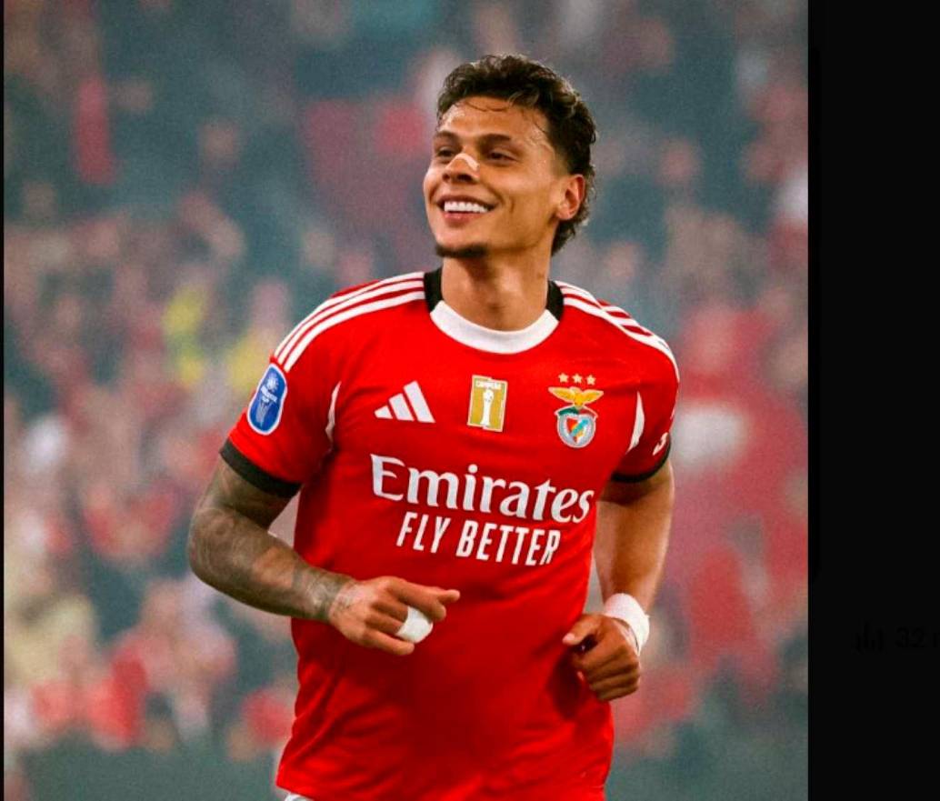 Richard Ríos vuelve a sonreír con Benfica, aportó en el triunfo 3-0 ante Tondela en la Copa de Portugal. FOTO TOMADA X@SLBenfica Richard Ríos vuelve a sonreír con Benfica, aportó en el triunfo 3-0 ante Tondela en la Copa de Portugal. FOTO TOMADA X@SLBenfica