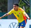 El delantero Royner Benítez de Águilas Doradas fue uno de los que marcó en la victoria ante México, en el duelo amistoso de preparación al Mundial. FOTO CORTESÍA FCF