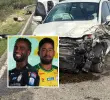 Christian Marrugo y Carlos Mosquera sufrieron un accidente de tránsito mientras iban a entrenar con el Real Cartagena. Ambos salieron ilesos del siniestro. Fotos: Real Cartagena y redes sociales
