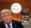 Donald Trump, Nicolás Maduro y el post en X publicado por la secretaria de prensa de Estados Unidos. composición EL COLOMBIANO