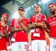 El futbolista colombiano Richard Ríos es el fichaje más costoso de la historia del equipo portugués. FOTO: tomada del x de @SLBenfica