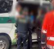 Momento en el que los tres menores son rescatados por la Policía de Infancia y Adolescencia. FOTO: Cortesía