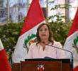 La expresidente Dina Boluarte en un discurso. FOTO: AFP