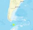 El sismo se localizó a 263 kilómetros al noroeste de la base Presidente Frei, ubicada en la isla Rey Jorge, en la península antártica. FOTO: Servicio Geológico de Estados Unidos