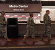 Los uniformados de la Guardia Nacional recorren las calles y medios de transporte de Washington. FOTO: CORTESÍA DE @USNationalGuard.