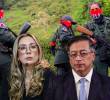 Katherine Miranda le recordó al presidente las implicaciones de llamar “prisioneros” a agentes de la Dijin secuestrados por el ELN. Fotos: AFP y Colprensa