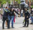 Descripción:Policía patruya frecuentemente el Centro de Medellín, donde ocurren la mayoría de homicidios y hurtos. Fecha de evento: 12/06/2025. Foto: Esneyder Gutiérrez