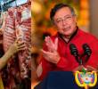 El presidente Gustavo Petro aseguró que el país no cuenta con suficientes excedentes de producción de carne de res, por lo que vender carne al exterior estaría presionando al alza los precios en el mercado local. FOTO: Jaime Pérez y Presidencia