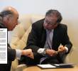 El excanciller Álvaro Leyva declaró ante la Cámara de Representantes sosteniendo sus señalamientos en contra del presidente Gustavo Petro. Fotos: Presidencia y Captura de documento.