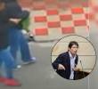 El hombre de zapatos rojos siguió al menor señalado de disparar contra Miguel Uribe por varias cuadras. Fotos: Captura de video y Colprensa