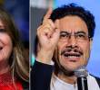 Paloma Valencia e Iván Cepeda representan fuerzas políticas opuestas de cara a las elecciones presidenciales. FOTOS: Colprensa
