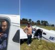 Jhon Alex Castaño presentó un incidente al aterrizar al aeropuerto de Paipa, Boyacá. FOTO: Captura de video
