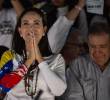 María Corina Machado dedicó el Nobel de la Paz “al pueblo de Venezuela” y reafirmó su compromiso con la lucha democrática frente al gobierno de Nicolás Maduro. FOTO: Getty Images.