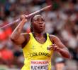 La colombiana Flor Denis Ruiz en acción en el Mundial de Atletismo de Tokio, en la prueba de lanzamiento de jabalina en la que es finalista. FOTO GETTY