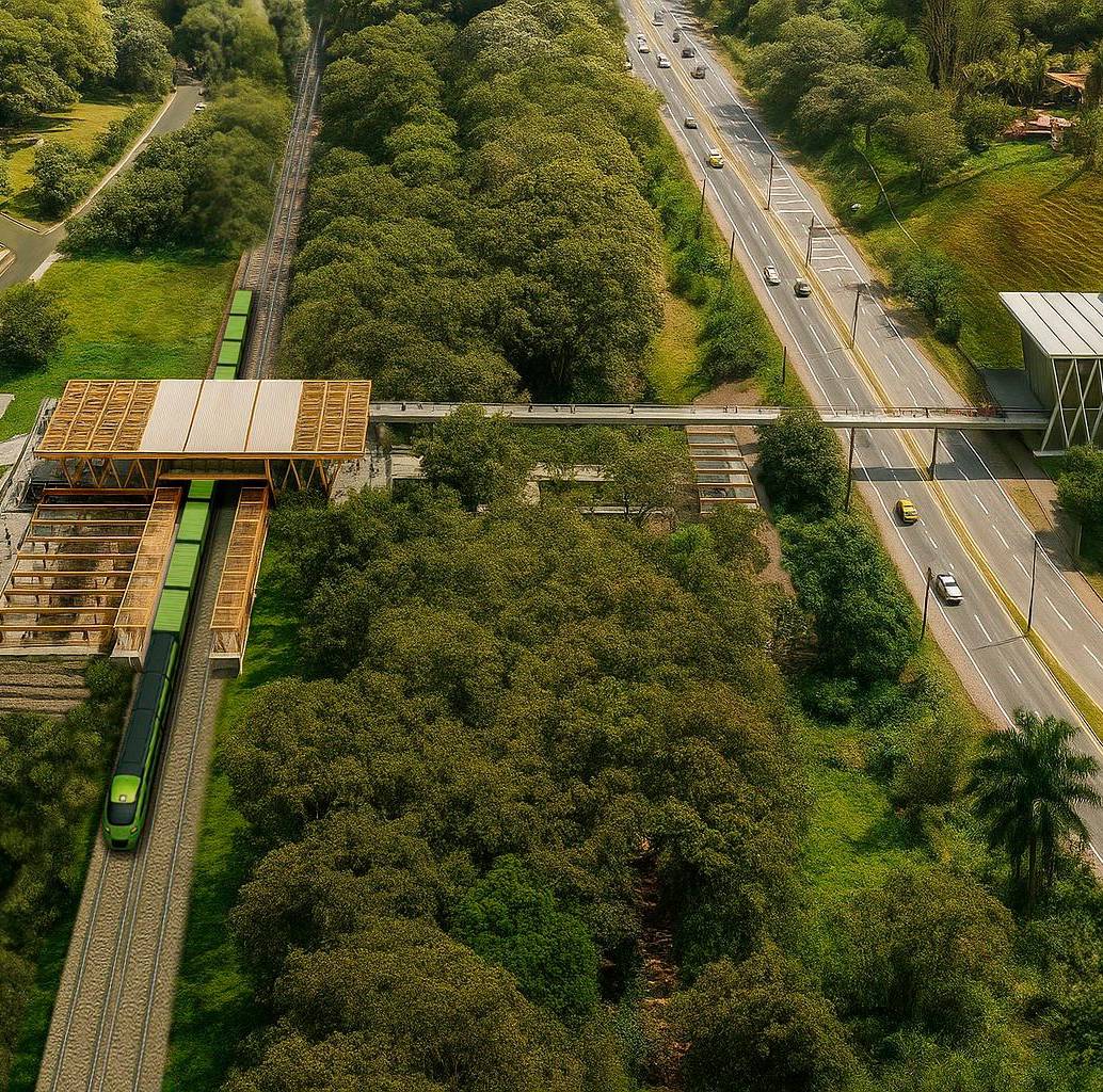 Imagen de cómo sería la estación del tren en Barbosa. CORTESÍA FERROCARRIL DE ANTIOQUIA Imagen de cómo sería la estación del tren en Barbosa. CORTESÍA FERROCARRIL DE ANTIOQUIA