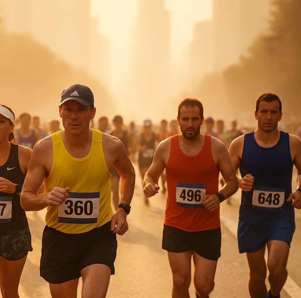 Corredores enfrentan temperaturas cada vez más altas en las principales maratones del mundo, una consecuencia directa del cambio climático. FOTO creada con inteligencia artificial Corredores enfrentan temperaturas cada vez más altas en las principales maratones del mundo, una consecuencia directa del cambio climático. FOTO creada con inteligencia artificial