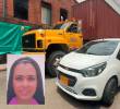 Estos fueron los dos vehículos inmovilizados recientemente en Medellín, luego de fugarse de accidentes de tránsito. El camión estuvo implicado en el hecho en el que murió Juliana Andrea Jaramillo Díaz (detalle), de 28 años. FOTOS: CORTESÍA