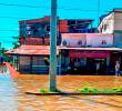 Así se ven las calles del municipio de El Bagre, Bajo Cauca antioqueño, por cuenta de los desbordamientos de dos ríos. FOTO: CORTESÍA ALCALDÍA DE EL BAGRE