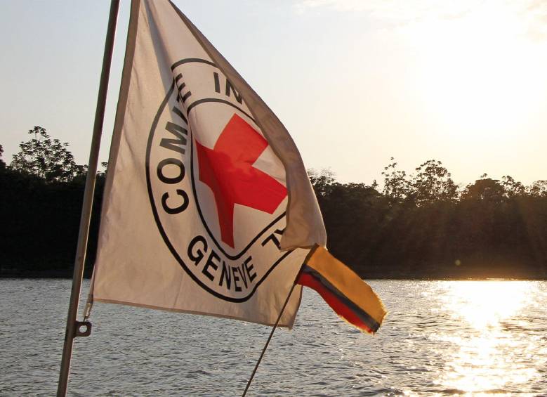 Banderas de la CICR en Colombia. FOTO: REDES SOCIALES/ X