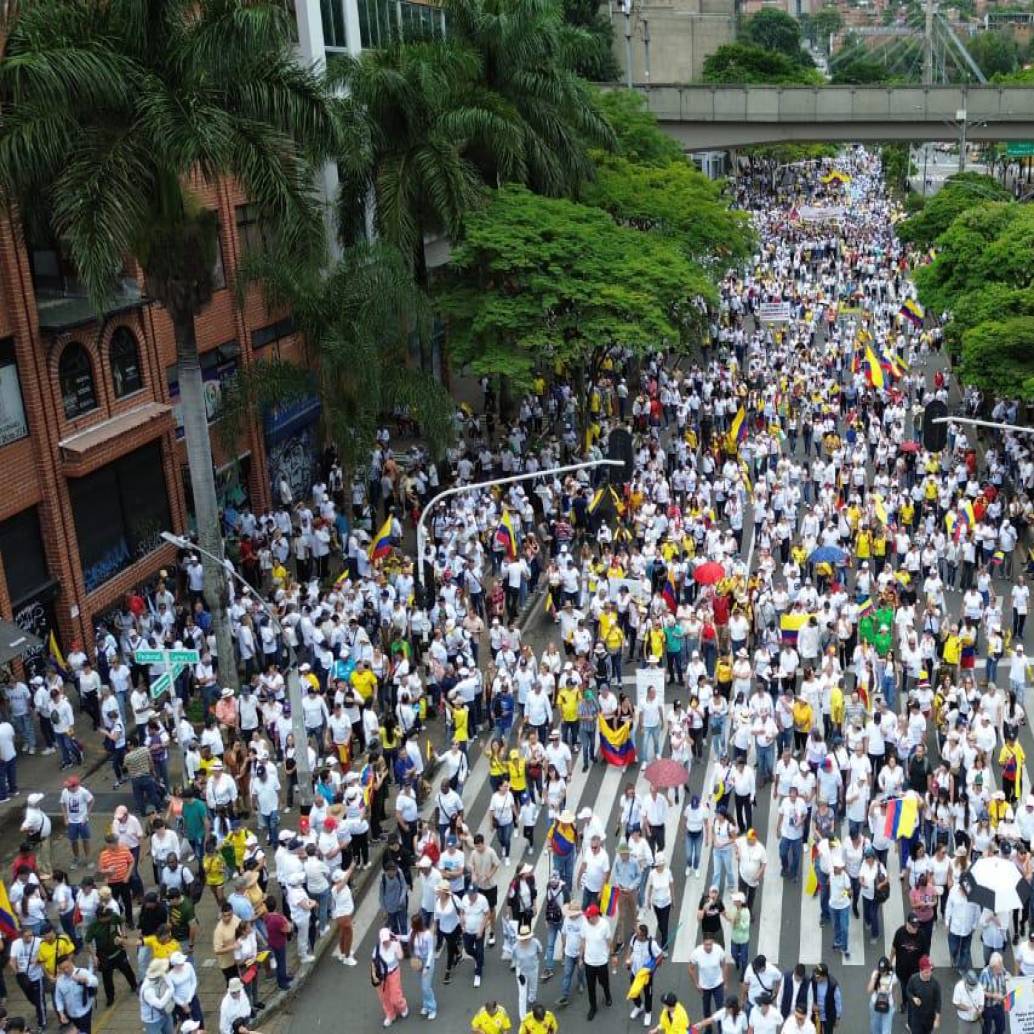Barranquilla fue la primera ciudad en salir a las marchas de este domingo 21 de abril. Foto: El Colombiano | Imagen de referencia