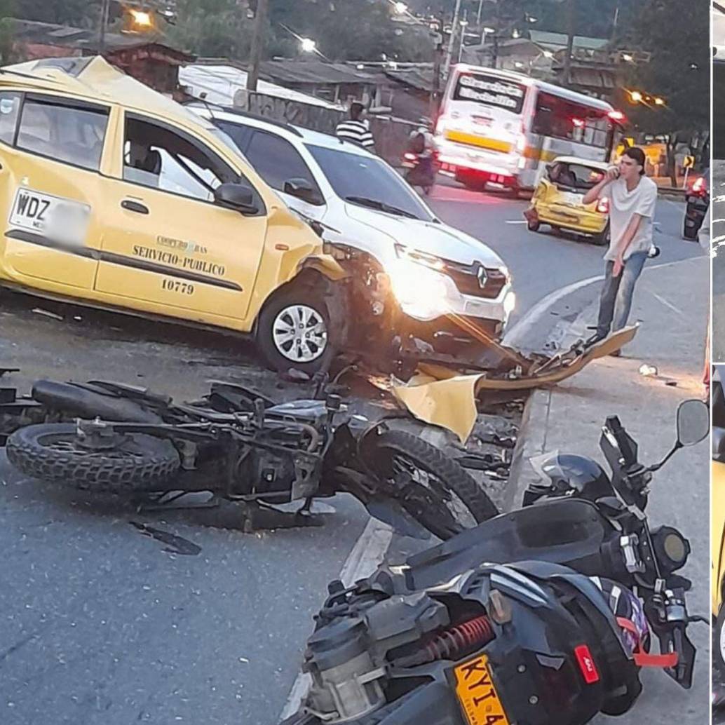 Los accidentes se registraron a primera hora de la mañana de este sábado 20 de abril. FOTOS: Cortesía Denuncias Antioquia