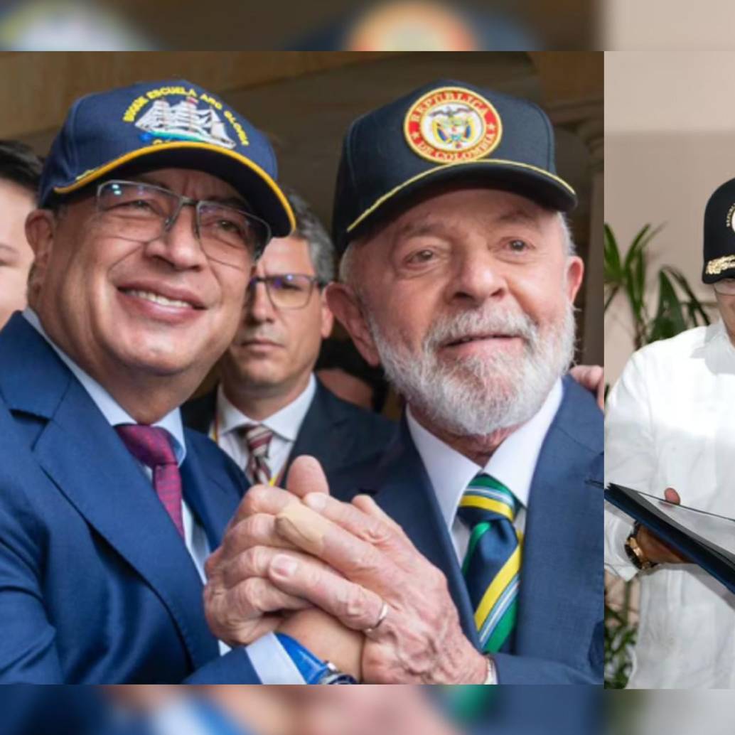 <span class="mln_uppercase_mln">Los</span><b><span class="mln_uppercase_mln"> presidentes Gustavo Petro, Lula Da Silva y Nicolás Maduro. Fotos: Presidencia</span></b>